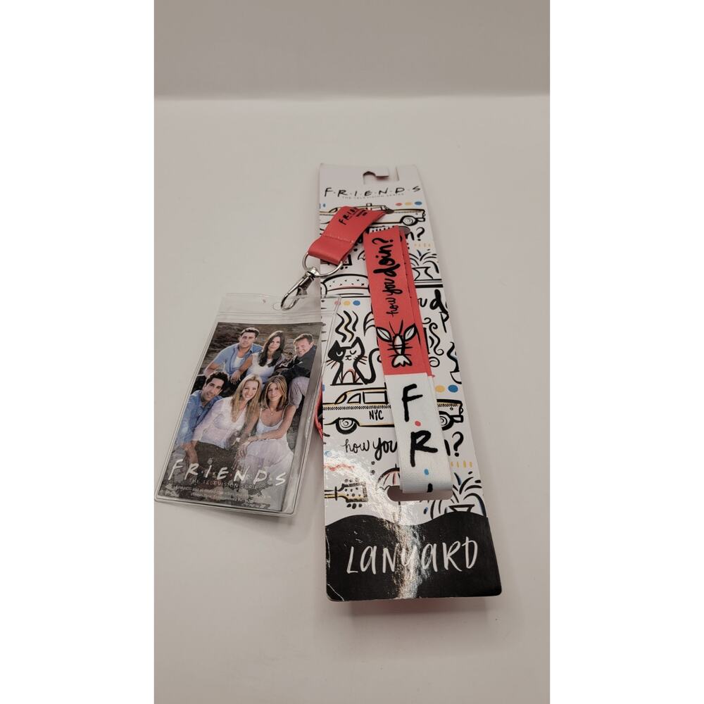 Friends TV Show Reversible Lanyard with Breakaway Clip and ID Holder White